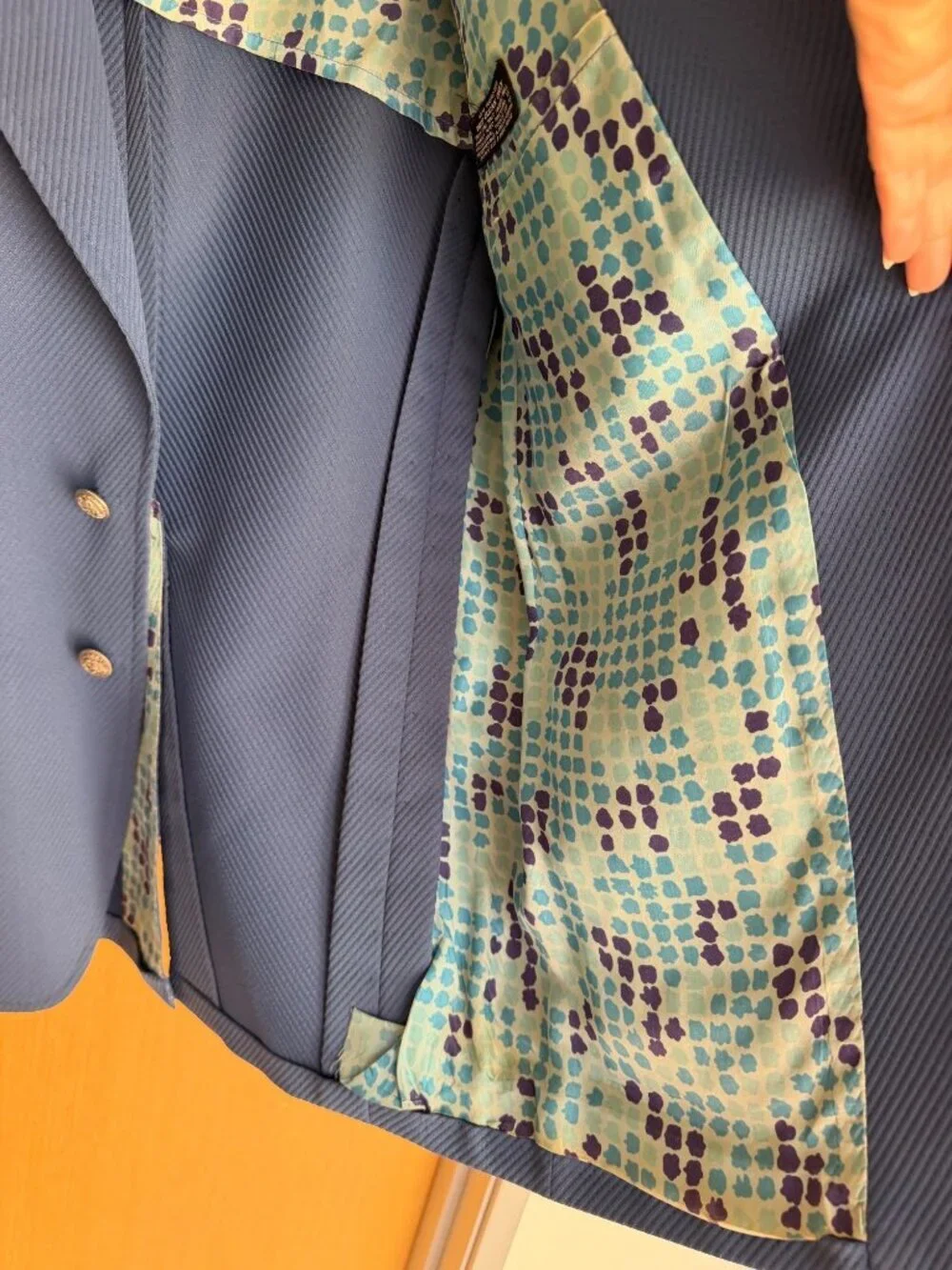 Desmond's Southern California 1970s Mens Sport Coat Blazer Size 42 Long Blue